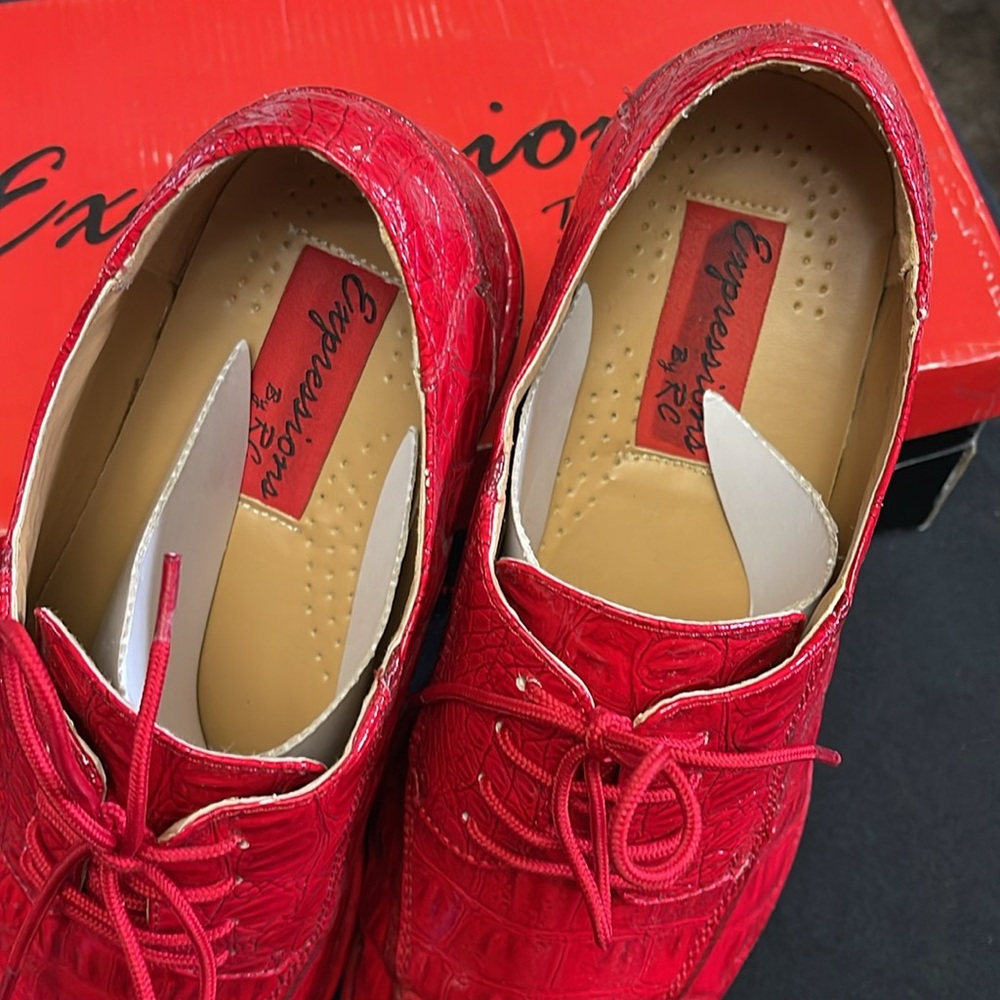 Expressions By RC Men's Dress Shoes - Size 13 - Fire Red - Picture 7 of 13